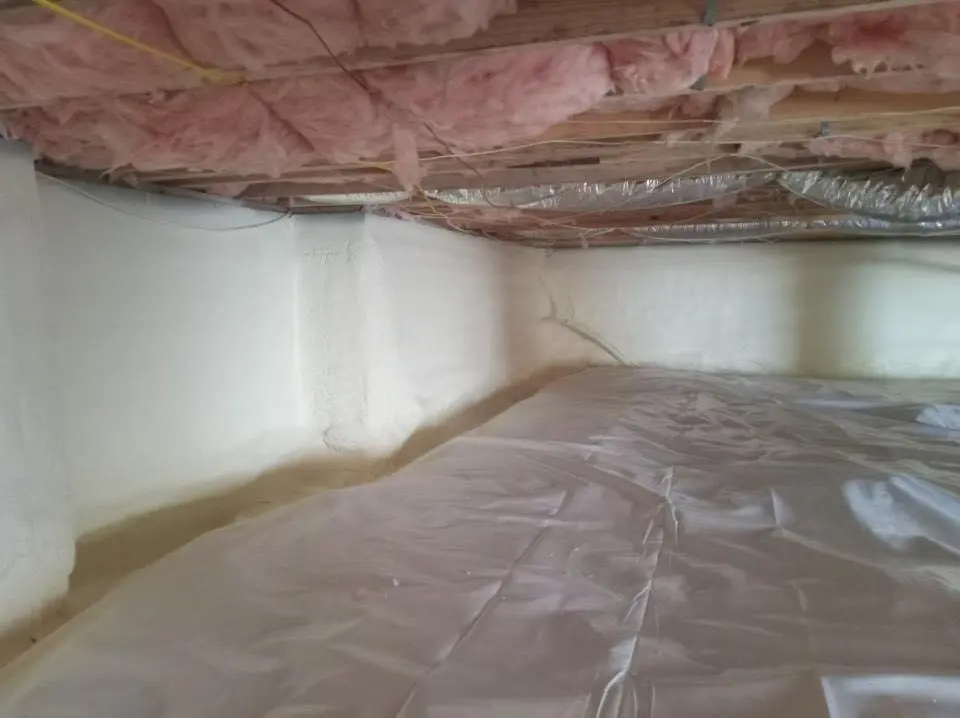Crawl space encapsulation with closed-cell spray foam for Spray Foam Roofing in Tustin
